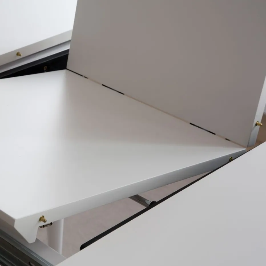 Didier Table à manger extensible ovale 160/200 laqué en blanc^Banak Clearance