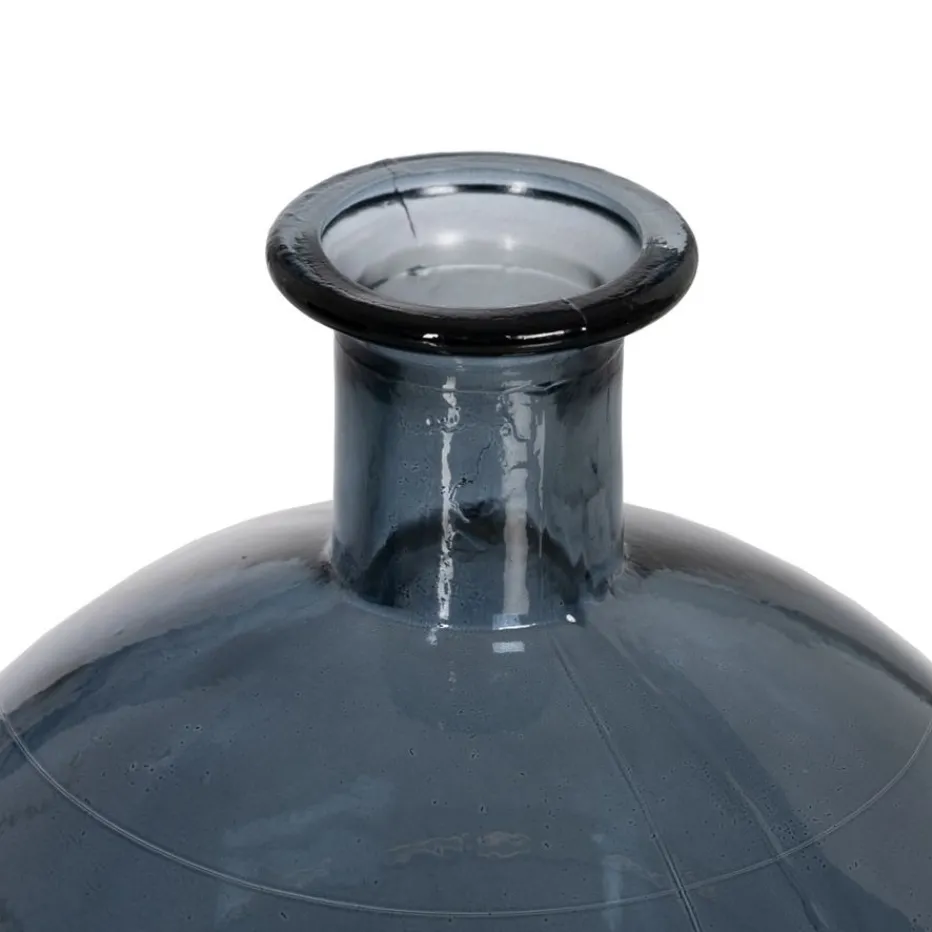 Dihos Vase en verre recyclé bleu^Banak Best