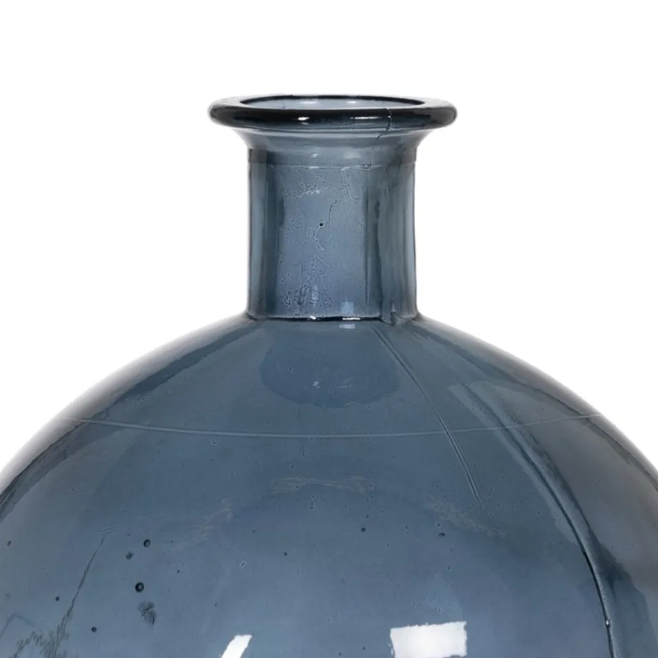 Dihos Vase en verre recyclé bleu^Banak Best