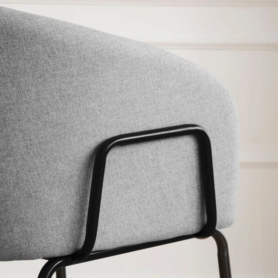 Dresden Chaise rembourrée gris perle^Banak Hot