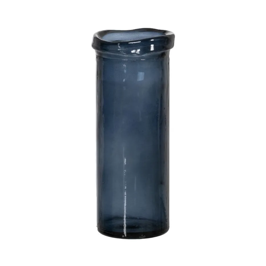 Dulas Vase en verre recyclé bleu^Banak Online