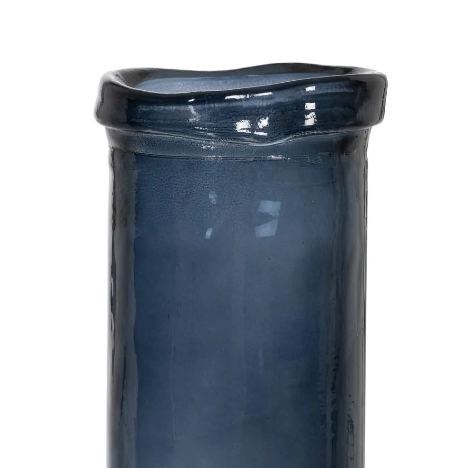 Dulas Vase en verre recyclé bleu^Banak Online