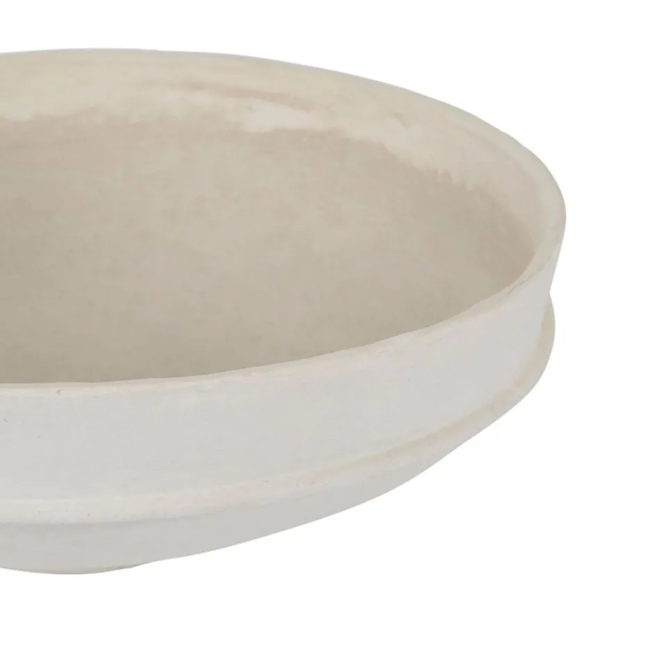 Edoni Bol blanc d40xh14.5cm en papier-mâché^Banak Online