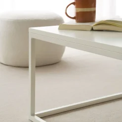 Ellie Table basse carrée laqué en blanc^Banak Sale