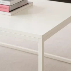 Ellie Table basse rectangulaire laqué en blanc^Banak