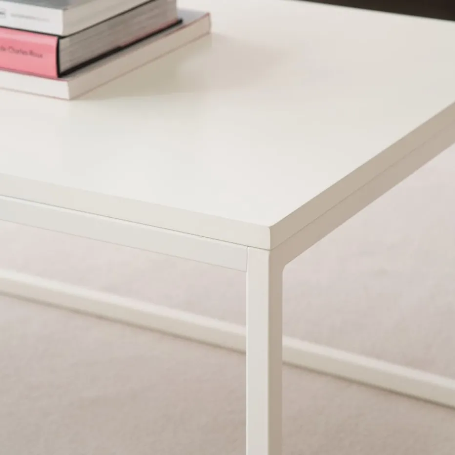 Ellie Table basse rectangulaire laqué en blanc^Banak