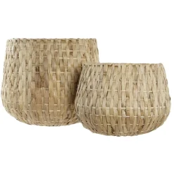 Elmes Ensemble de 2 pots de fleurs en fibre naturelle^Banak Outlet