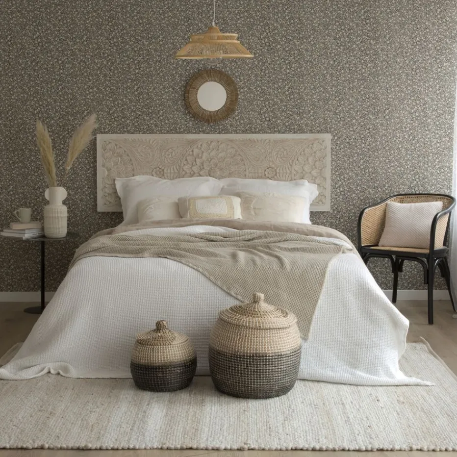 Fiore Tête de lit en bois sculpté pour lit de 150 et 160^Banak