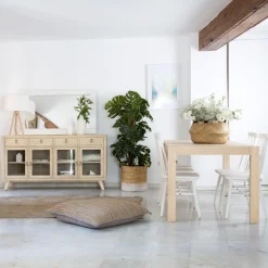 Gael Table &agrave; manger extensible rectangulaire 120/170 en bois naturel^Banak Online