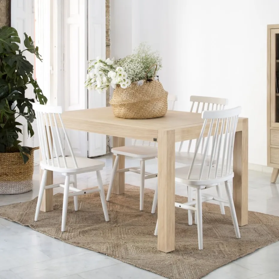 Gael Table à manger extensible rectangulaire 160/210 en bois couleur naturelle^Banak Clearance