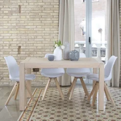 Gael Table à manger extensible rectangulaire 140/190 en bois couleur naturelle^Banak Clearance