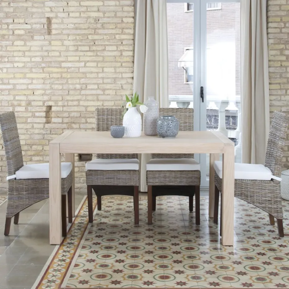 Gael Table à manger extensible rectangulaire 140/190 en bois couleur naturelle^Banak Clearance