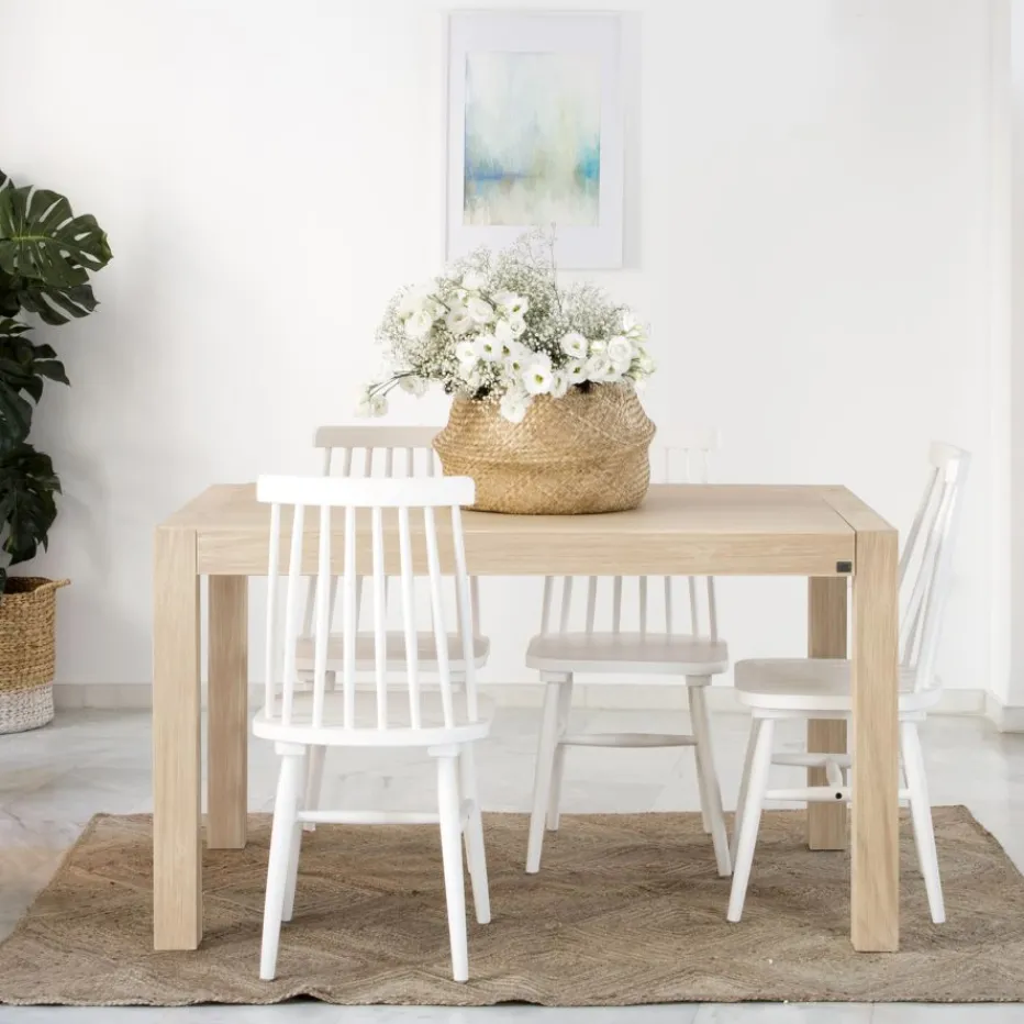 Gael Table à manger extensible rectangulaire 140/190 en bois couleur naturelle^Banak Clearance