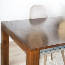 Gael Table à manger rectangulaire extensible 160/210 en bois massif de couleur teck^Banak Hot