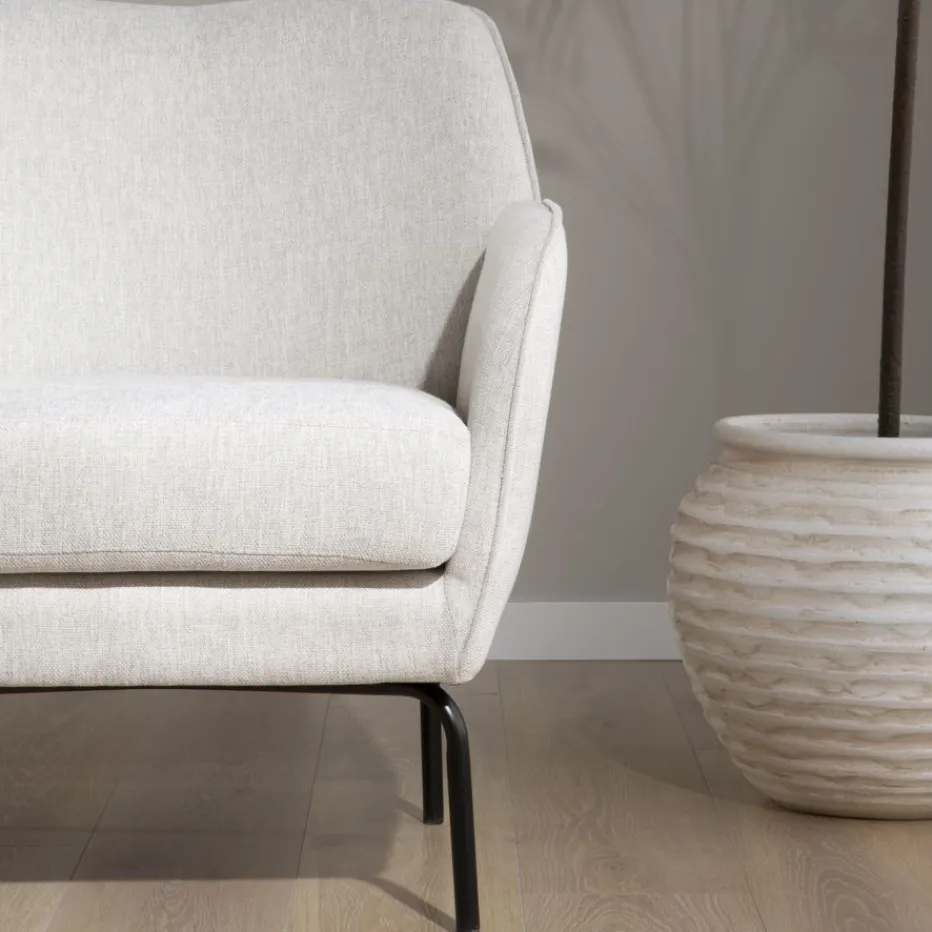Gali Fauteuil beige avec pieds en métal^Banak Online