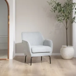 Gali Fauteuil gris avec pieds en métal^Banak Best