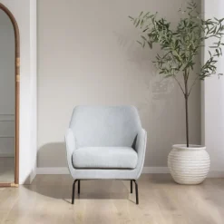 Gali Fauteuil gris avec pieds en métal^Banak Best