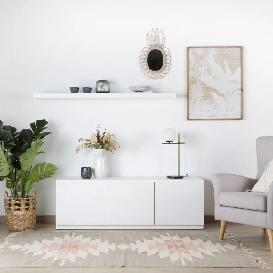 Gante étagère murale laqué blanche de 150 cm^Banak Best