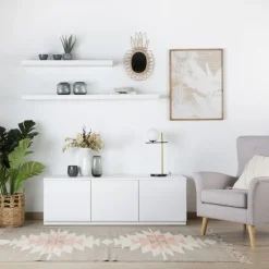 Gante étagère murale laqué blanche de 150 cm^Banak Best