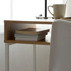 Gauguin Bureau en chêne light et métal blanc avec tiroir^Banak Sale