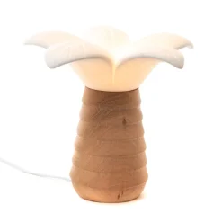 Hagam Lampe de table en porcelaine et bois^Banak Outlet