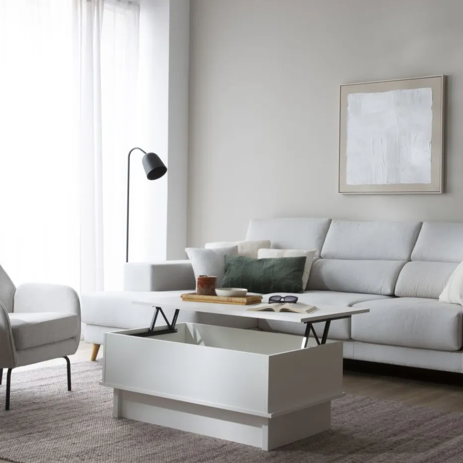 Halti Table basse relevable blanche^Banak Sale