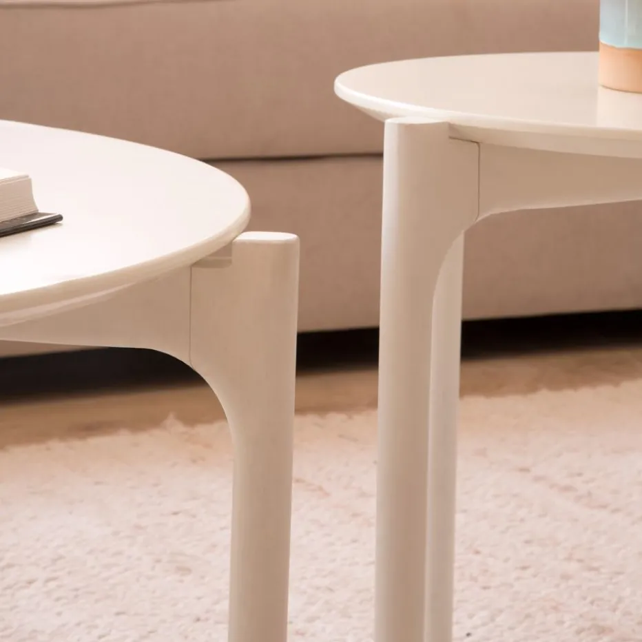 Hans Table basse en bois laqué blanc grand^Banak Sale