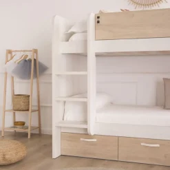Hansel Lit avec tiroirs pour matelas de 90x190 avec échelle à gauche^Banak