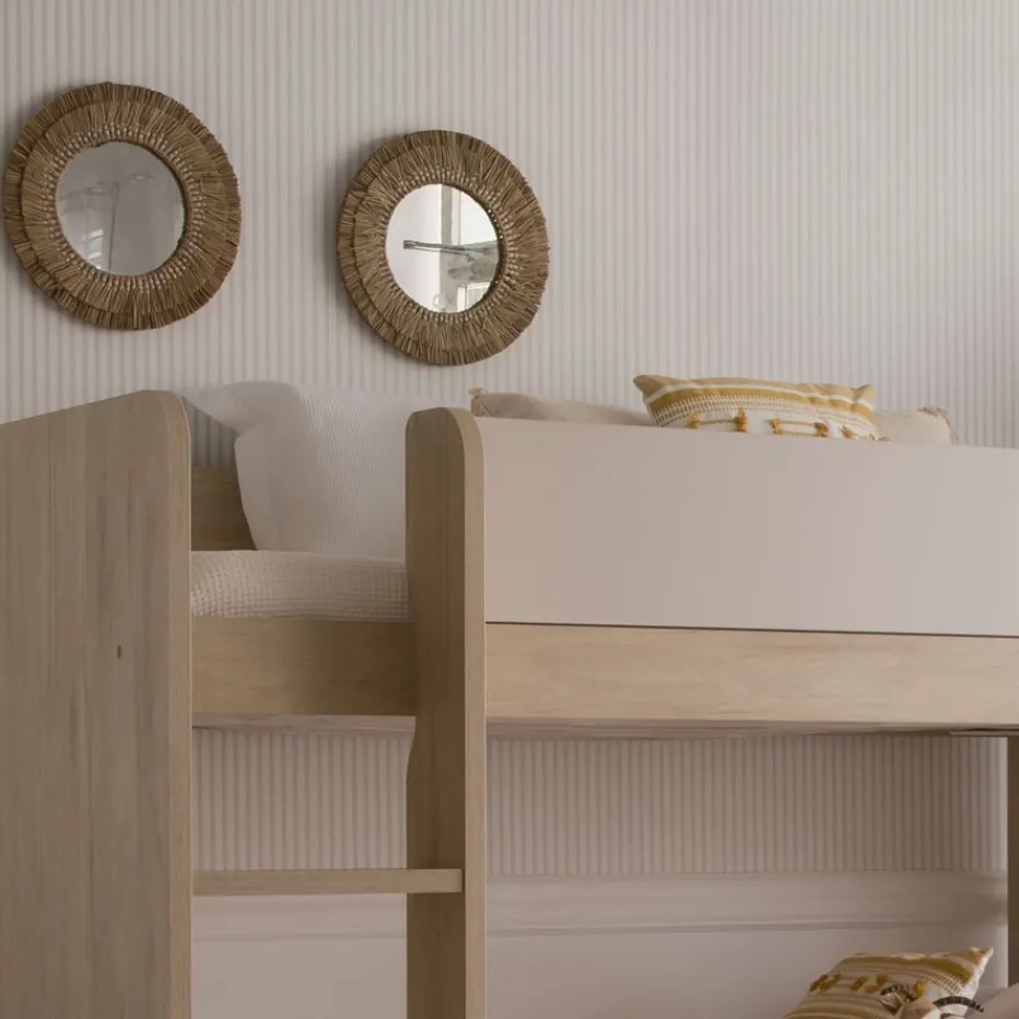 Hansel Lit superposé avec lit gigogne pour matelas de 90x190 avec échelle à gauche^Banak Online