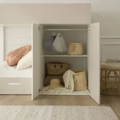 Hansel Train avec 2 lits et rangement à droite pour matelas de 90x190^Banak