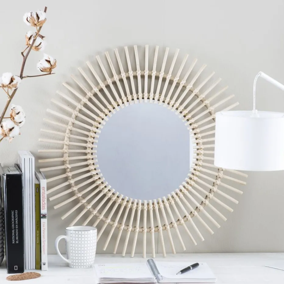 Ike Miroir 60d rotin naturel^Banak Clearance