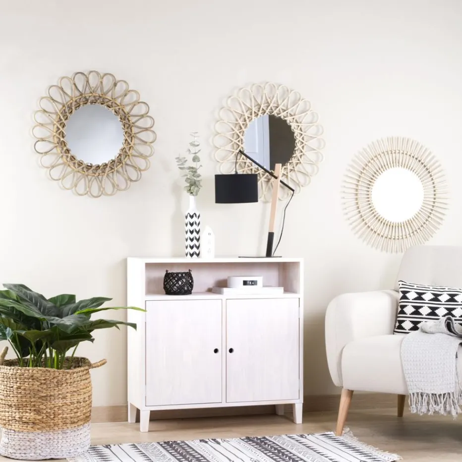 Ike Miroir 60d rotin naturel^Banak Clearance