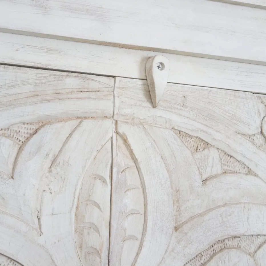 Indira Armoire en bois massif sculpté de manguier^Banak Hot