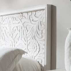 Indira Tête de lit en bois massif sculpté de manguier pour lit de 150 et 160^Banak Hot