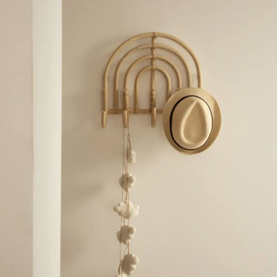 Iris Porte-manteau mural en rotin naturel^Banak Best
