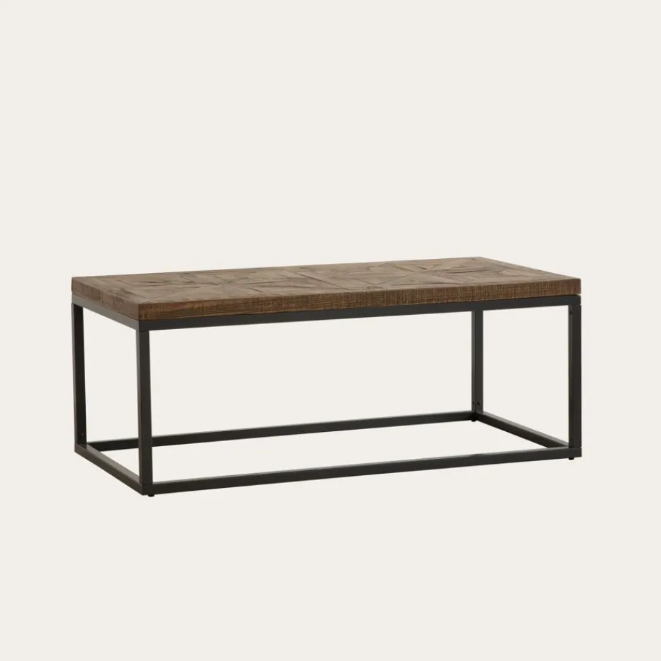 Irune Table basse en bois massif et métal^Banak Outlet