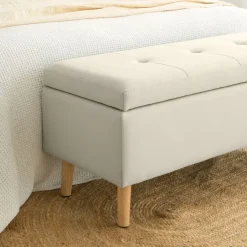 Ivis Banc rembourré avec rangement beige^Banak Outlet