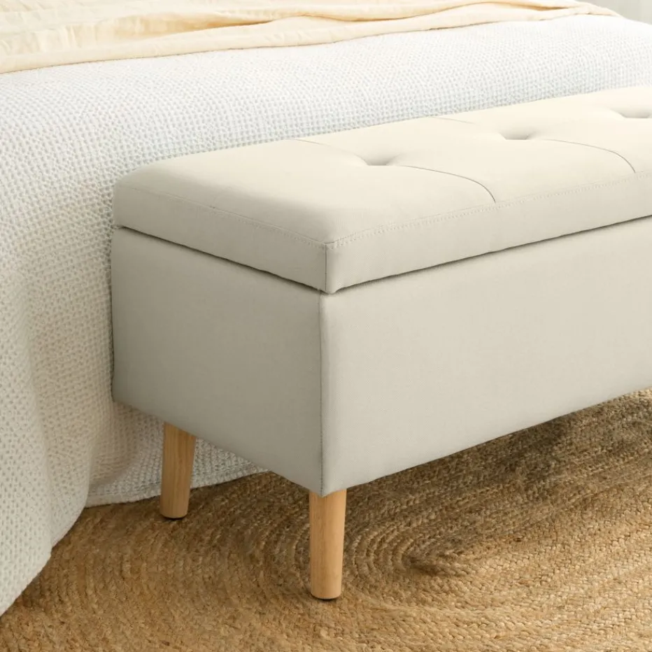 Ivis Banc rembourré avec rangement beige^Banak Outlet