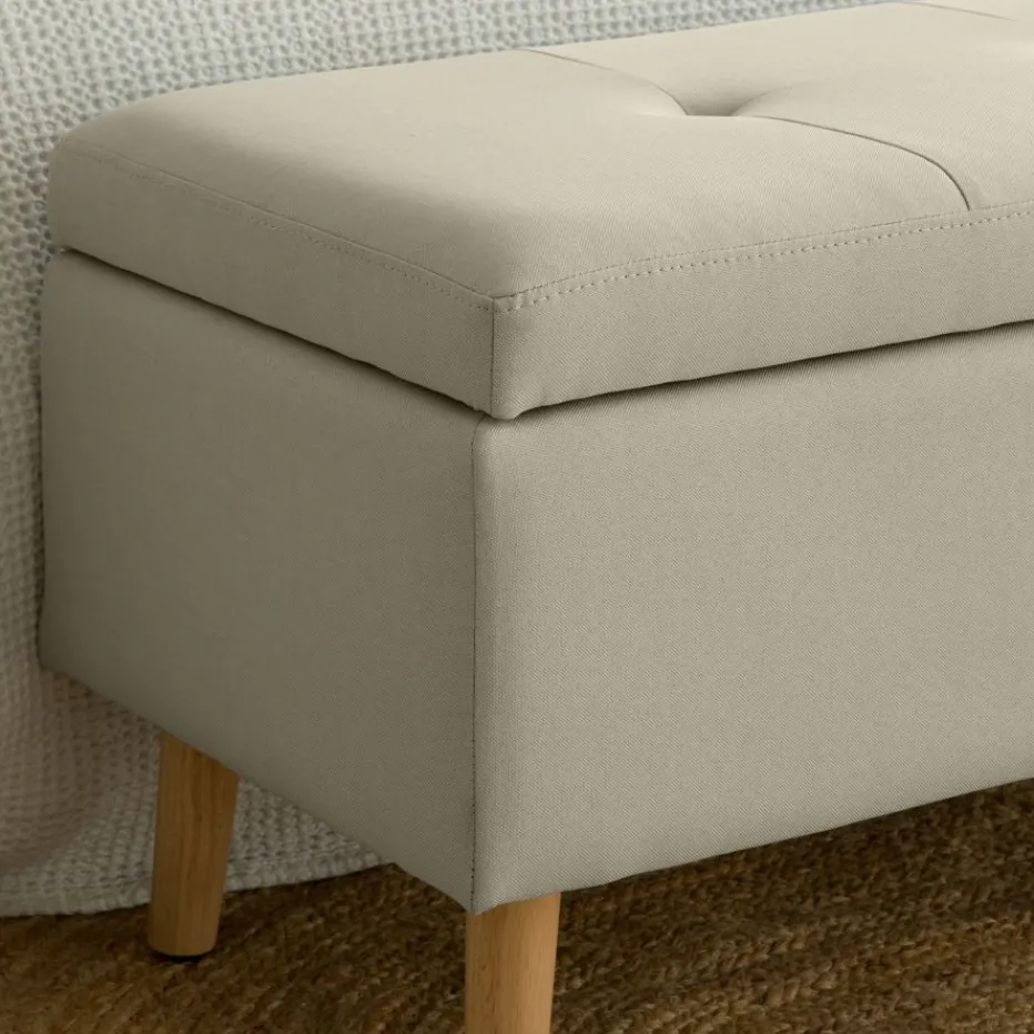 Ivis Banc rembourré avec rangement beige^Banak Outlet