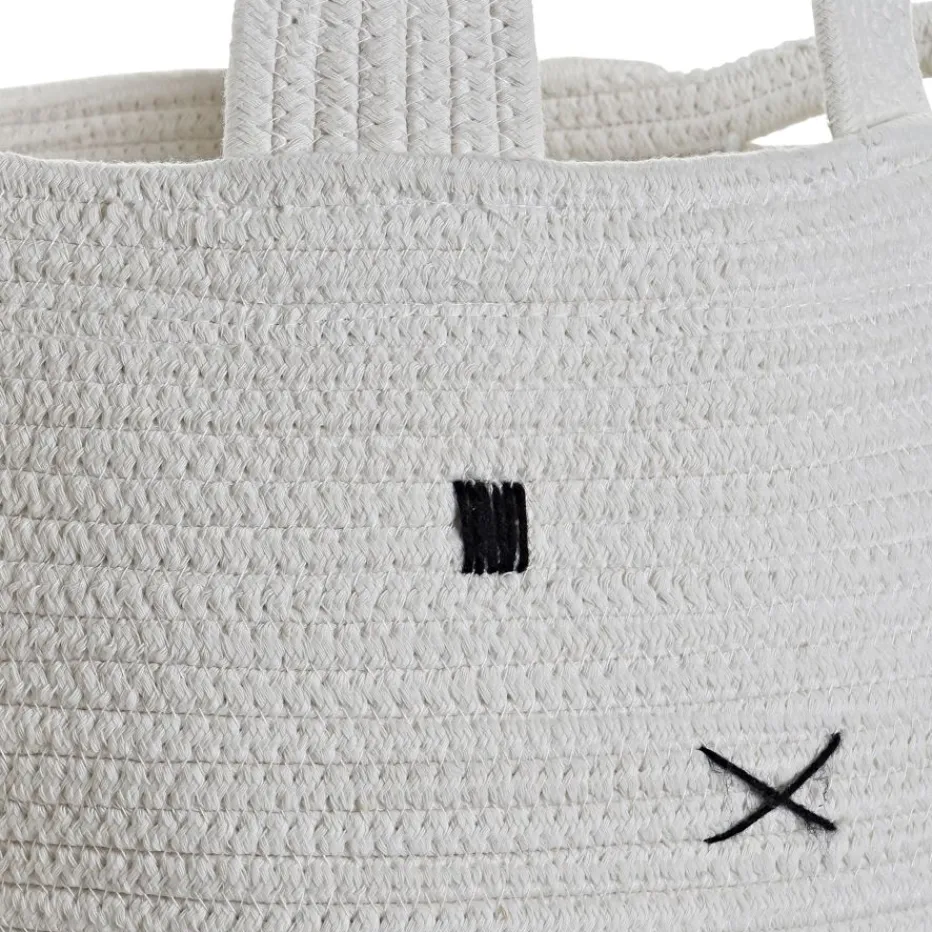 Jalas Panier à linge 2 ensembles de coton blanc^Banak Discount