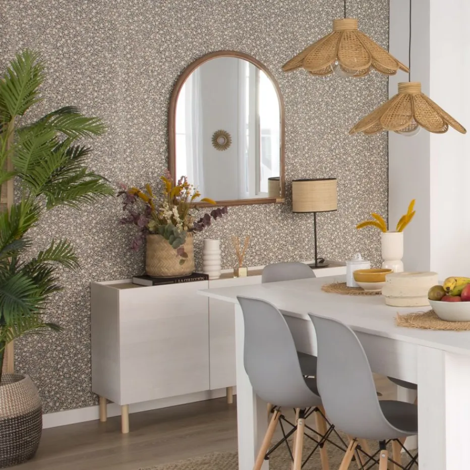 Kanat Miroir mural en bois^Banak New