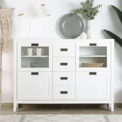 Kehra Buffet étroit laqué blanc^Banak Clearance