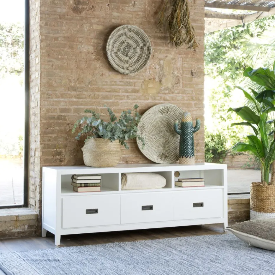 Kehra Meuble tv laqué blanc^Banak Outlet