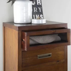 Kenia Commode en bois de teck en couleur^Banak