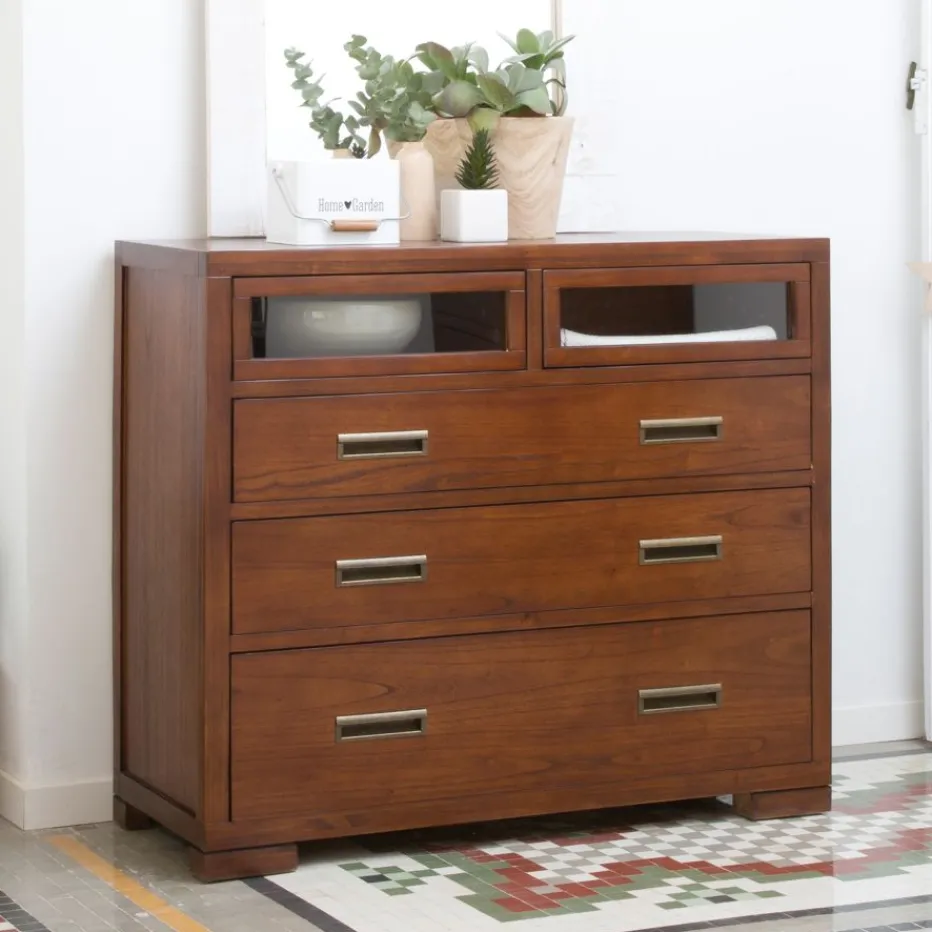 Kenia Commode en bois couleur teck^Banak Discount