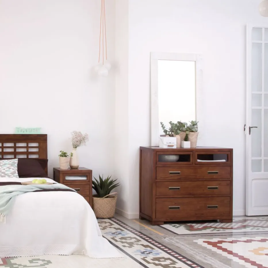 Kenia Commode en bois couleur teck^Banak Discount