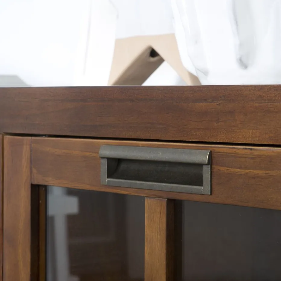 Kenia Meuble tv en bois couleur teck^Banak