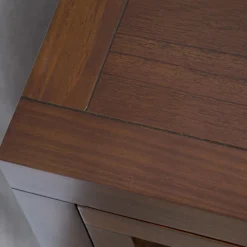 Kenia Vitrine étroite en bois couleur teck.^Banak Clearance