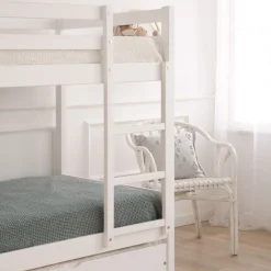 Kivu Lit avec lit gigogne laqué blanc pour matelas 90x190^Banak Discount