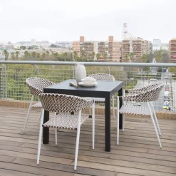 Kunes Table de jardin extensible carrée 90/180 en aluminium^Banak Sale